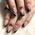 Short square fake nails by LAQTA featuring a sleek, natural design perfect for stylish, temporary nail enhancements.
