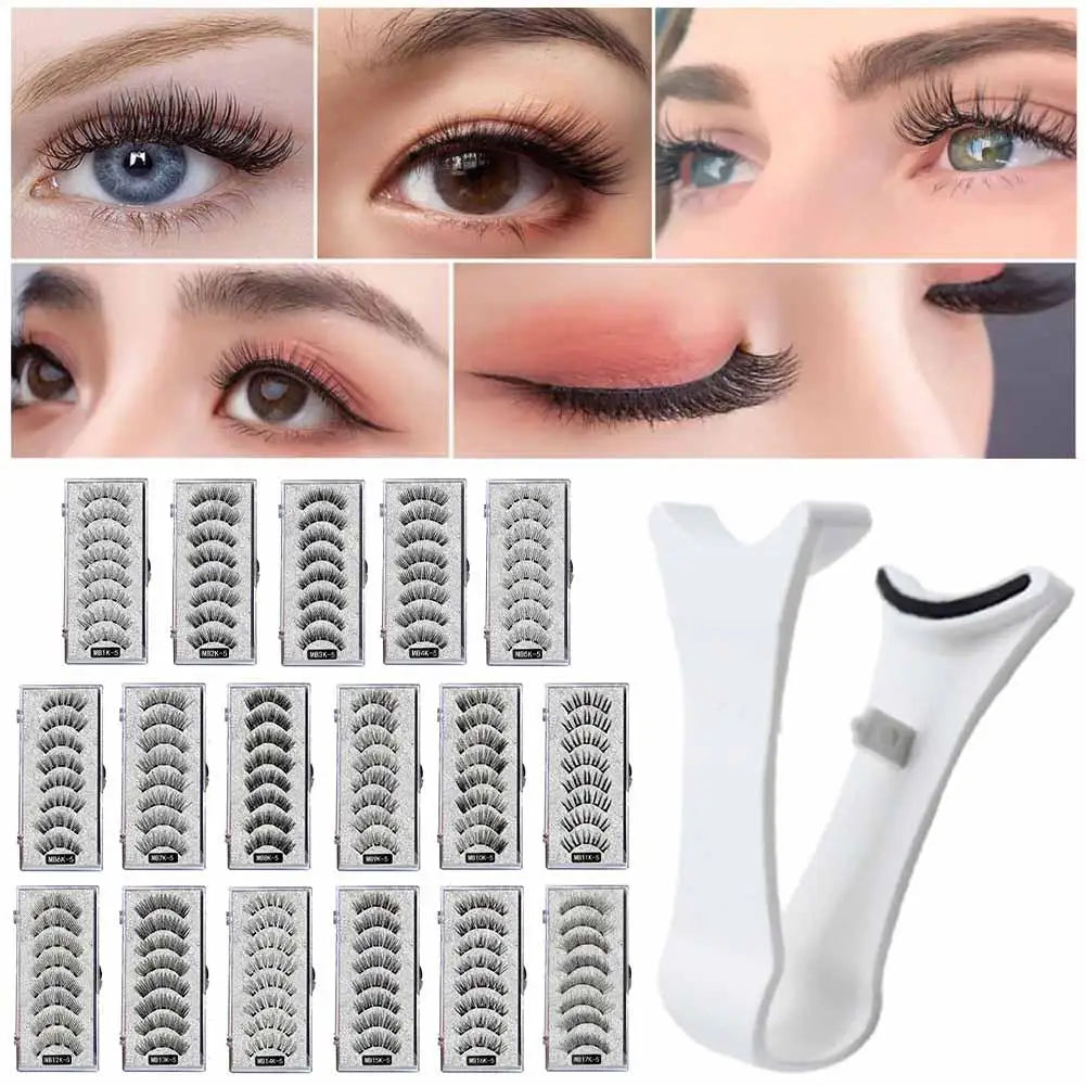 Natural Magnetic 3D Eyelashes by LAQTA, showcasing realistic, full-coverage false lashes with magnetic technology for a natural look.