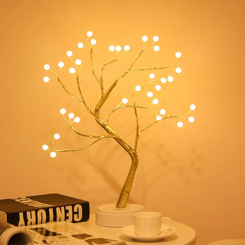 LAQTA LED Rose Leaf Table Lamp with illuminated rose and leaf design on a sleek base, ideal for cozy home decor.