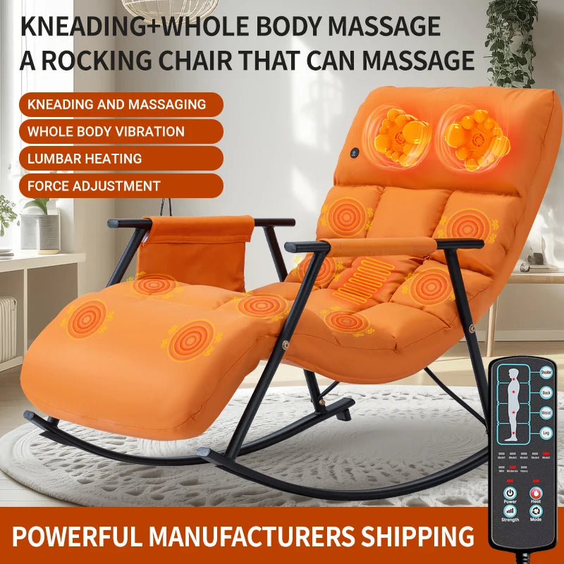 LAQTA Smart Leisure Rocking Massage Chair with plush upholstery and ergonomic design for relaxation and comfort.