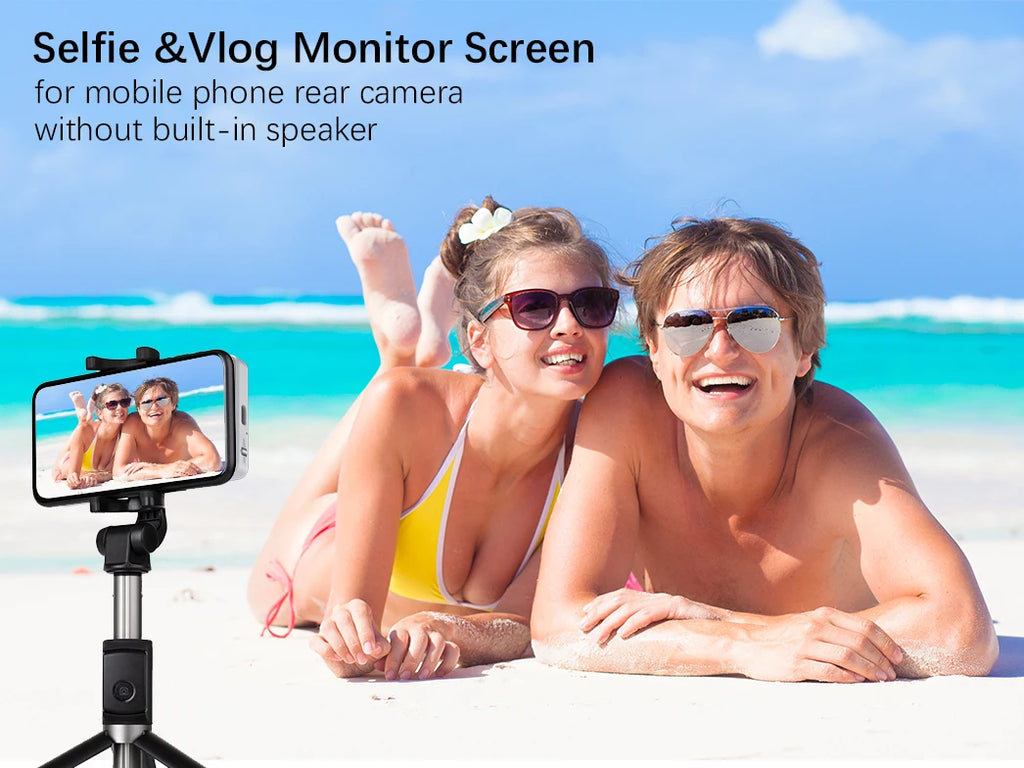 LAQTA Vlog Selfie Monitor Screen showing a compact camera display with user interface and live video view.
