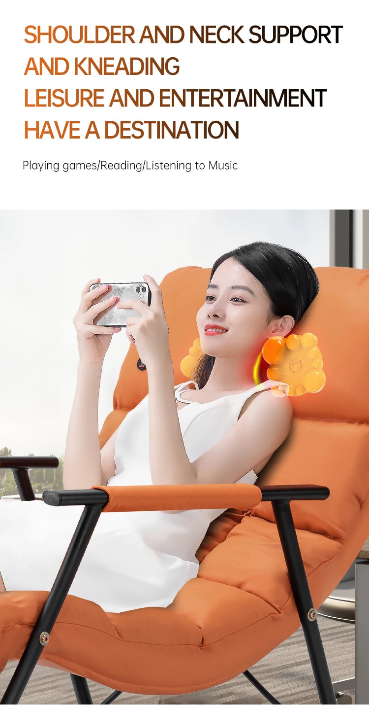 LAQTA Smart Leisure Rocking Massage Chair showing padded cushions and modern design for relaxation and comfort.