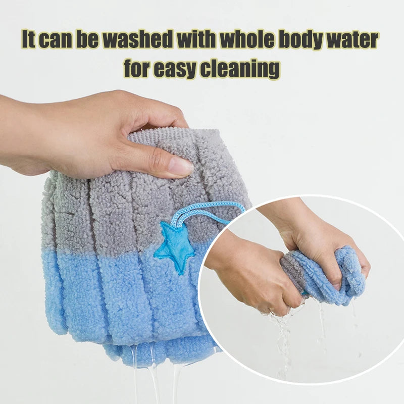 Colorful stitched portable knitted toilet mat by LAQTA, showing a soft, textured design suitable for bathroom use.