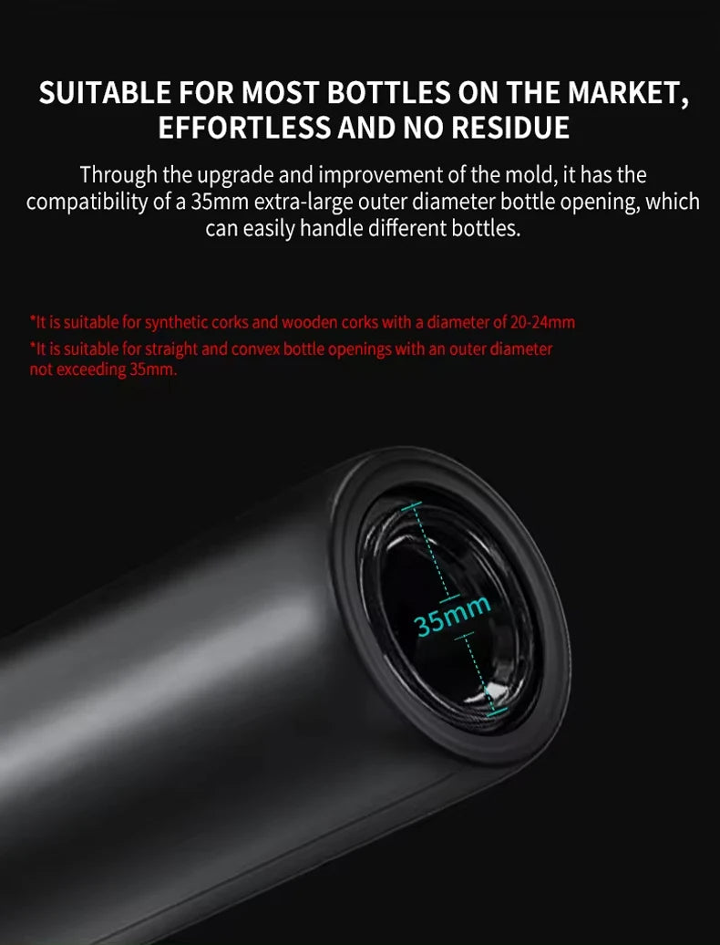 LAQTA electric wine bottle opener automatic device with sleek design and ergonomic handle for easy cork removal.
