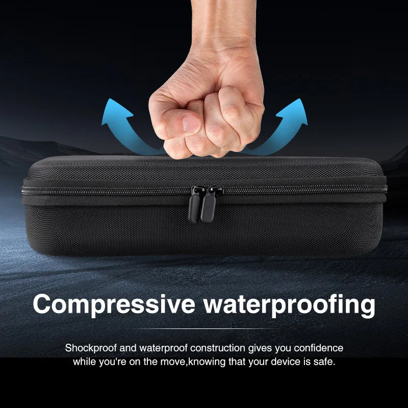 LAQTA EVA portable case bag for PS5 gaming console, with durable design and secure zipper for travel and storage.