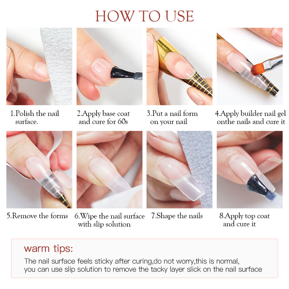LAQTA quick extension nail showcasing a sleek, natural finish and precise fit for long-lasting artificial nail enhancement.
