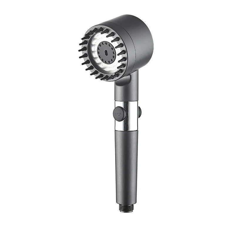 LAQTA high pressurized filter shower head with adjustable spray nozzles, enhancing water flow and filtration in the bathroom.