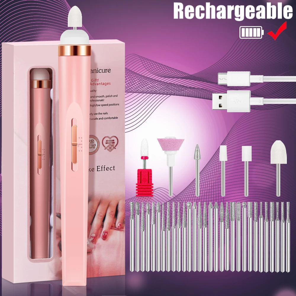 LAQTA 5 in 1 electric nail polish device with multiple color options and ergonomic design for professional manicures.