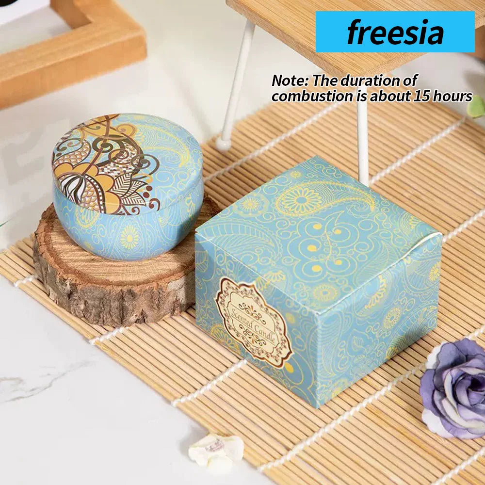 Dried smokeless aromatherapy candles by LAQTA, featuring natural dried herbs and flowers in elegant glass containers.