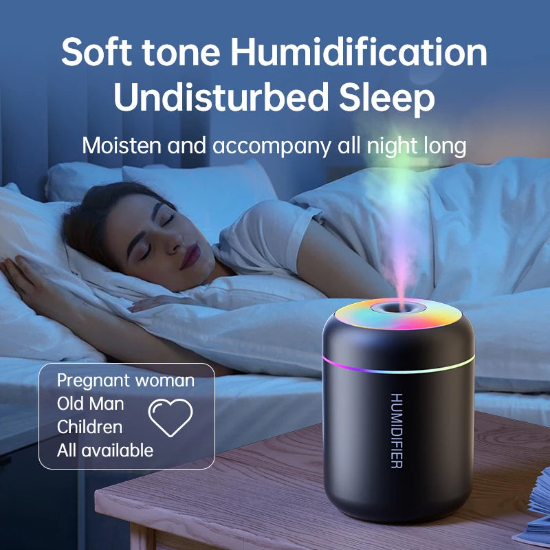 LAQTA 180ML Mini Air Humidifier in white, compact device with adjustable nozzle for adding moisture to indoor air.