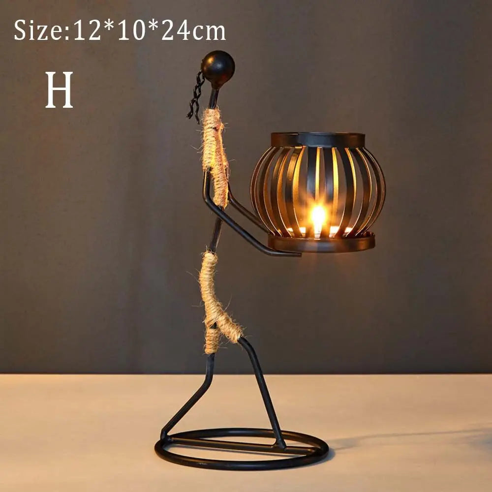 LAQTA Nordic metal candlestick with sleek design and a sturdy base, perfect for modern home decor.