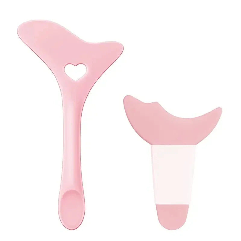 LAQTA multi-functional eyeliner stencil with wing tips, showing clear plastic design for precise eye makeup application.