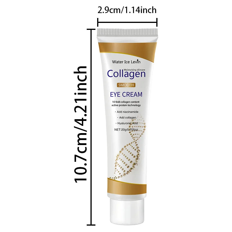 LAQTA Collagen Eye Cream jar showing smooth, hydrating cream with a sleek design and clear labeling on a white background.