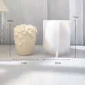 LAQTA rattan flower silicone candle mold showing detailed floral design and flexible silicone material for homemade candles.