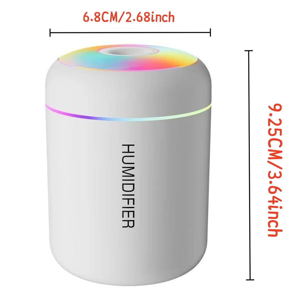 LAQTA 180ML mini air humidifier displaying a compact, sleek design with water tank and mist outlet for home or office use.