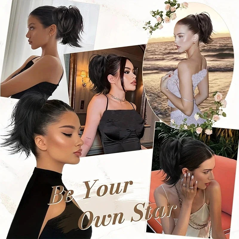 LAQTA messy bun hair clip for women, showcasing a stylish hair accessory with a secure grip and elegant design.