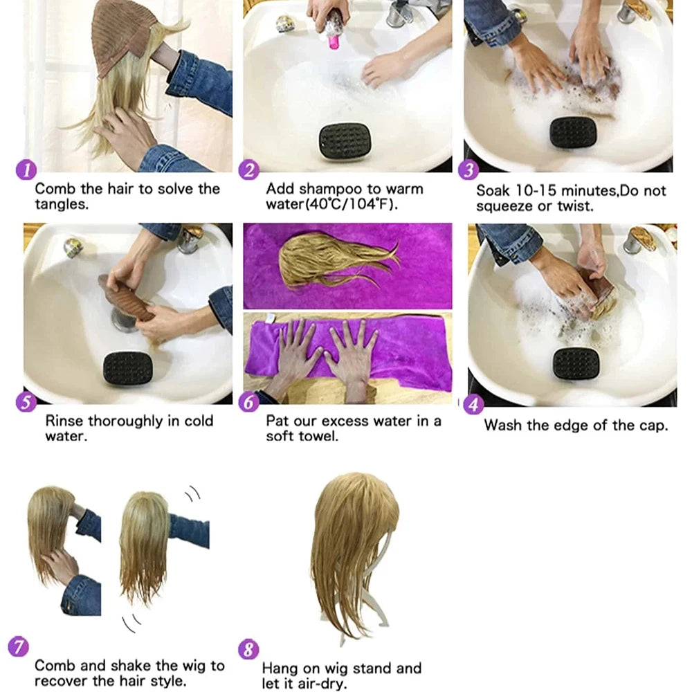 Long straight synthetic wig by LAQTA, showcasing sleek, smooth hair with natural shine and realistic appearance.