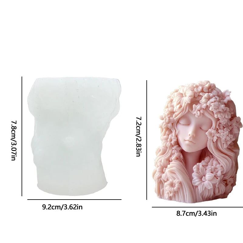 LAQTA Exquisite Goddess silicone mold showing detailed goddess figure for cake decorating and crafting projects.