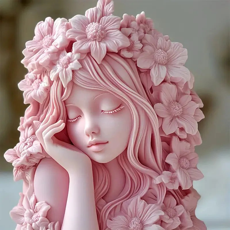 LAQTA Goddess silicone mold with intricate goddess design for baking or crafting, flexible and durable kitchen tool.