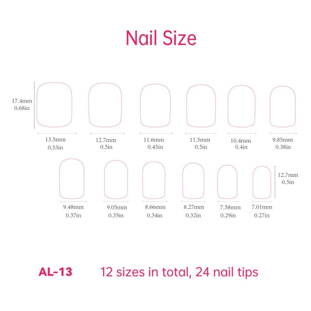LAQTA short square fake nails with a sleek, natural finish, perfect for stylish and easy nail extensions.