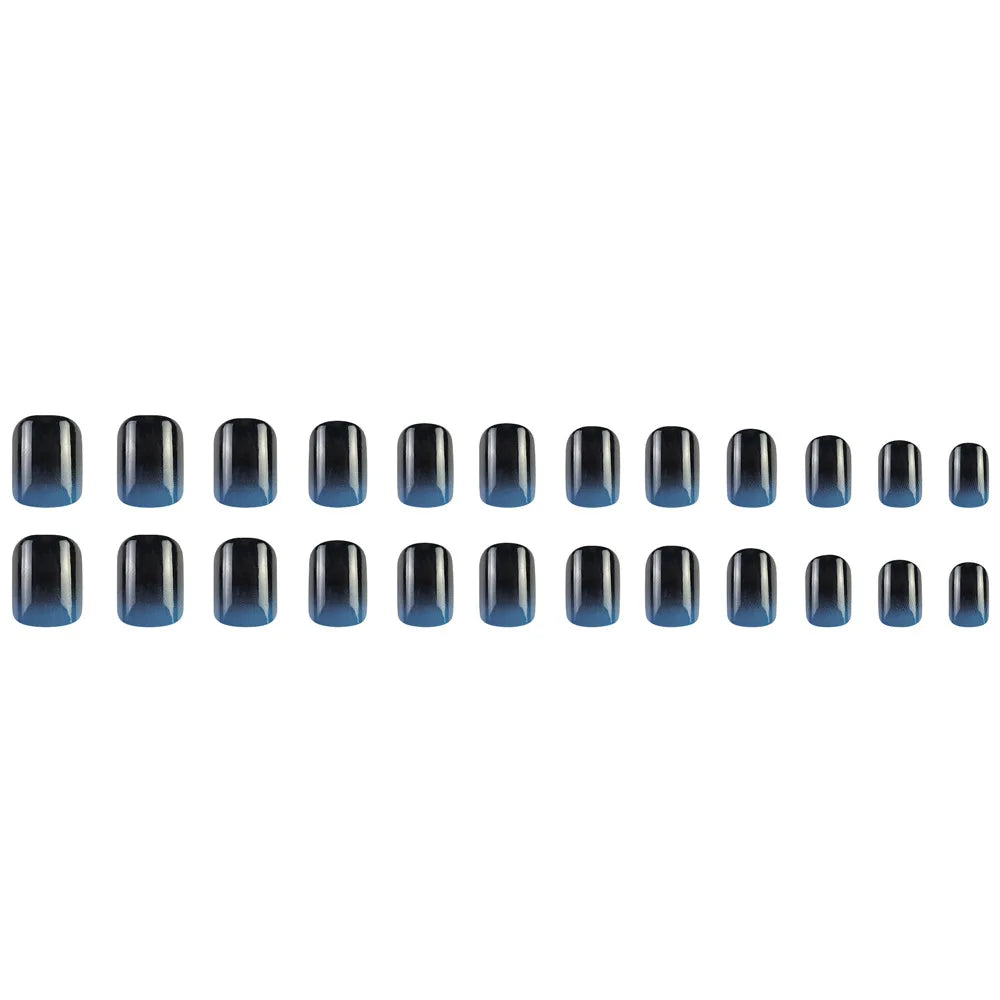 LAQTA short square fake nails in a natural nude finish, showcasing a stylish and glossy nail design.