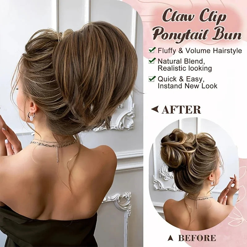 LAQTA messy bun hair clip for women, showcasing a stylish hair accessory with a secure clasp for easy updos.