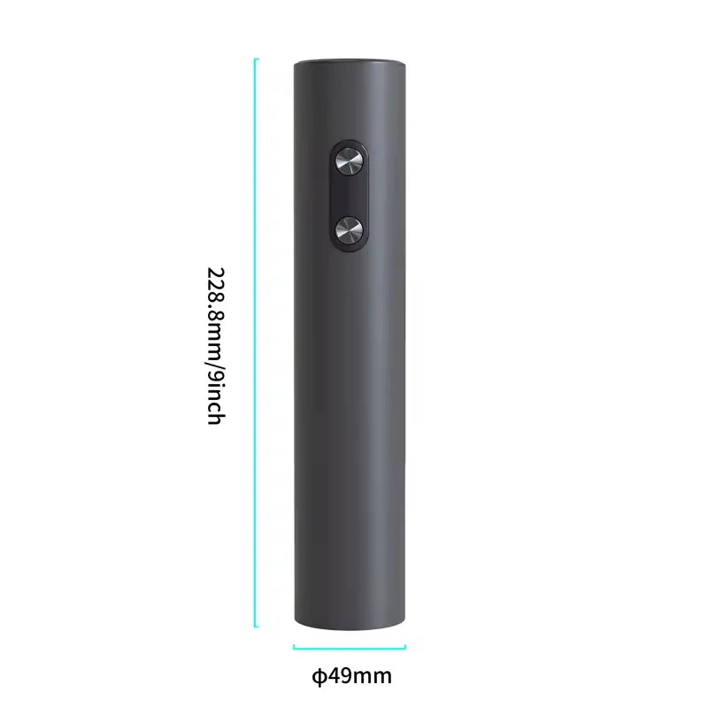 LAQTA electric wine bottle opener automatic device shown with sleek design and stainless steel corkscrew in action.