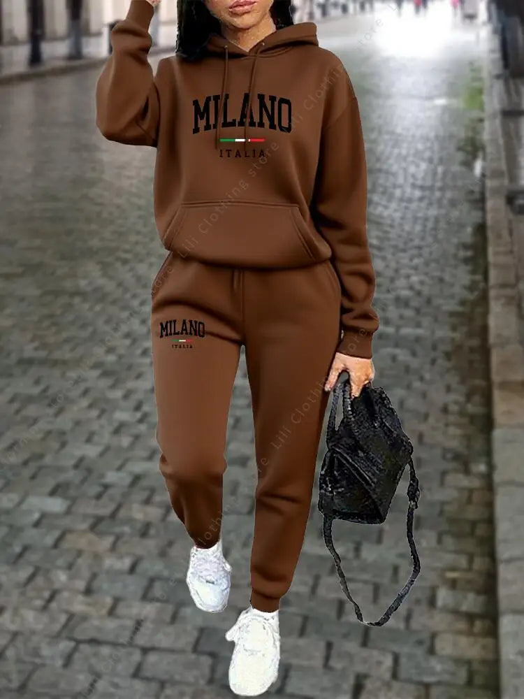 LAQTA MILANO pants set featuring a stylish matching top and pants, perfect for casual and trendy wear.