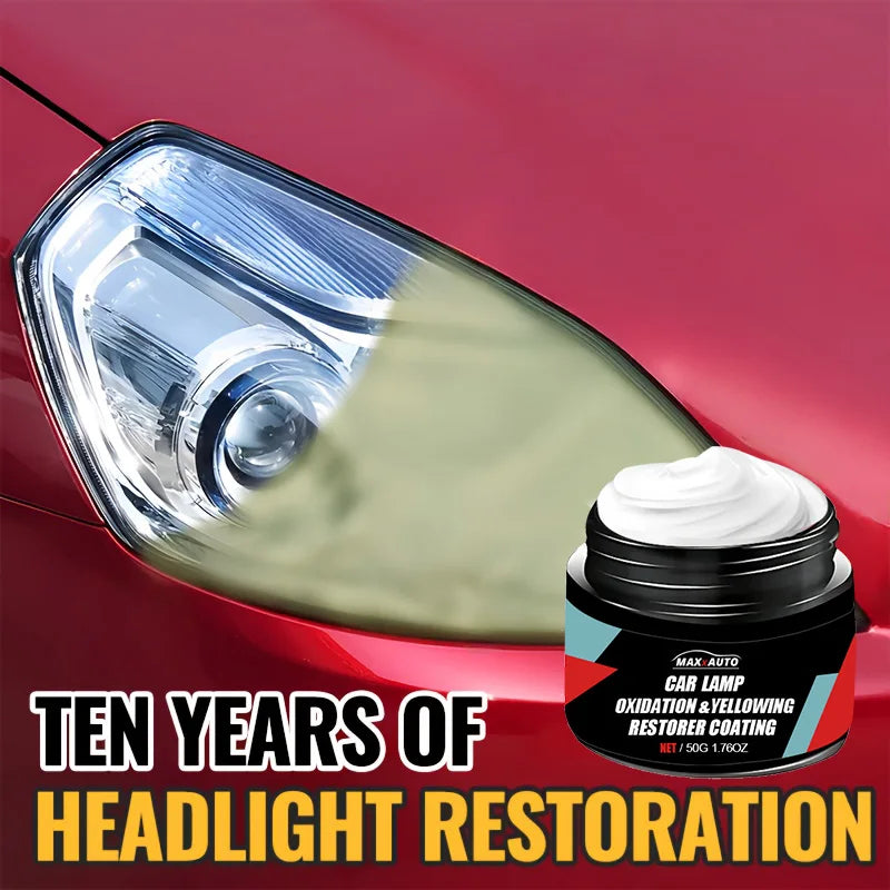 LAQTA car headlight restoration polishing kit with polishing pads and solution for restoring cloudy or yellowed headlights.