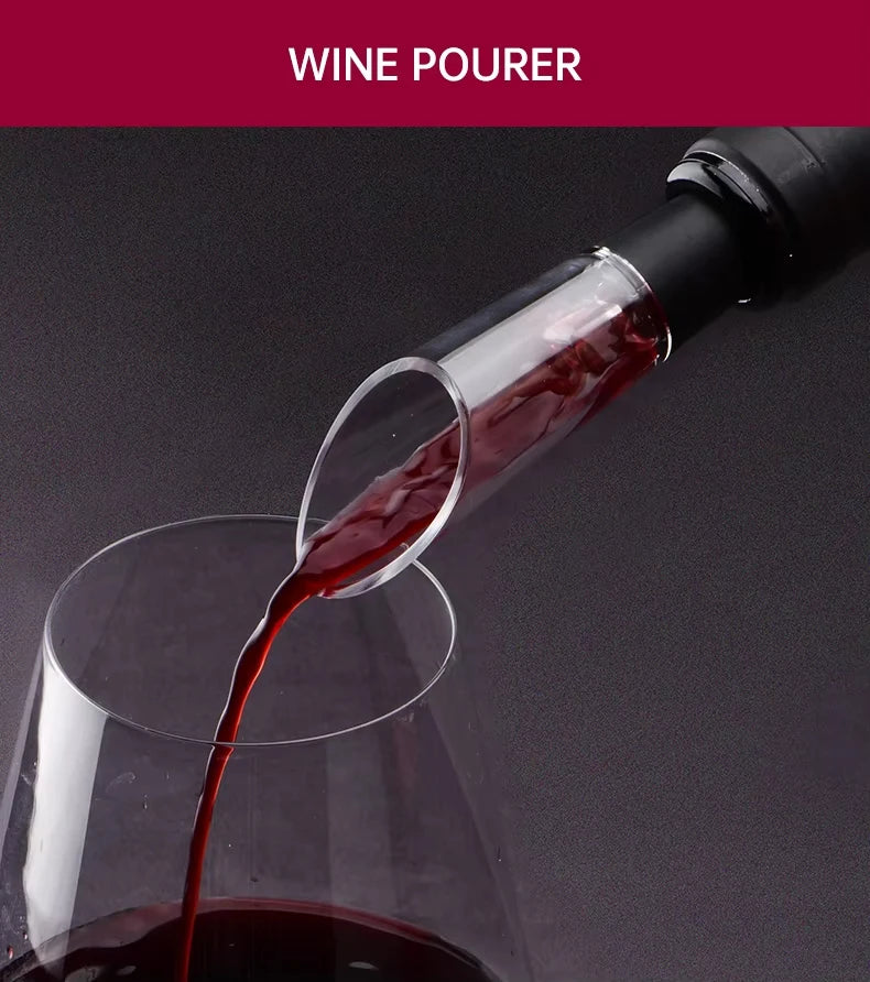 LAQTA electric wine bottle opener automatic with sleek design, shown in use opening a wine bottle in a modern kitchen setting.