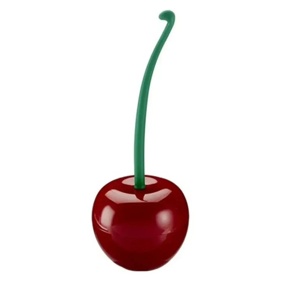 Red LAQTA toilet brush with handle and bristles, designed for cleaning toilets effectively.