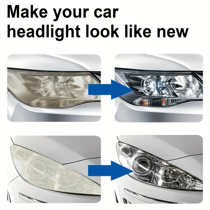 LAQTA Car Headlight Restoration Polishing Kit with polishing pads and liquids for restoring cloudy or yellowed headlights.