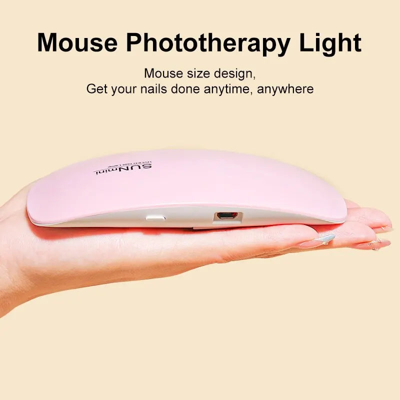 LAQTA portable nail dryer with compact design, featuring multiple drying holes and LED indicator for quick, efficient nail drying.