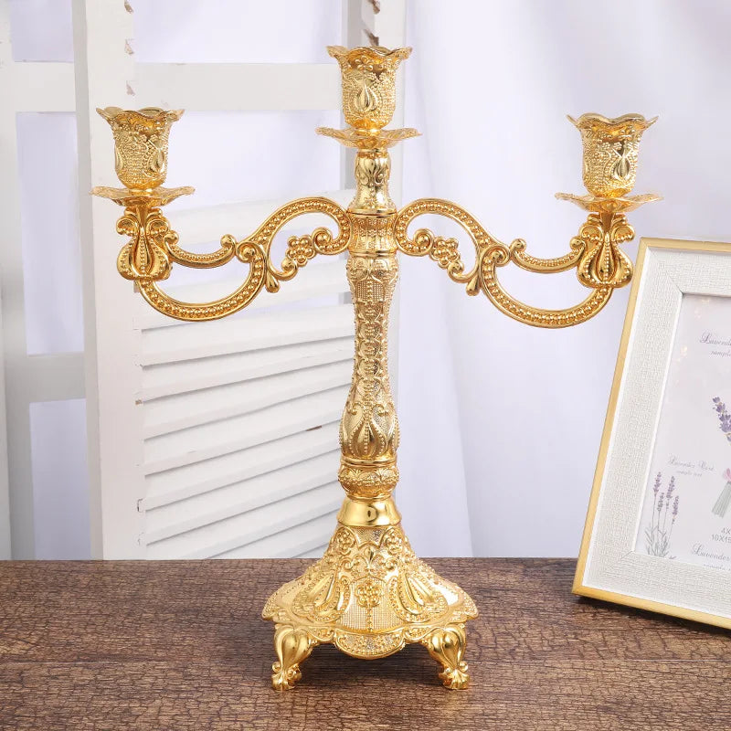 Elegant LAQTA candle holders for decor, featuring stylish metal design with space for taper candles, ideal for home decoration.