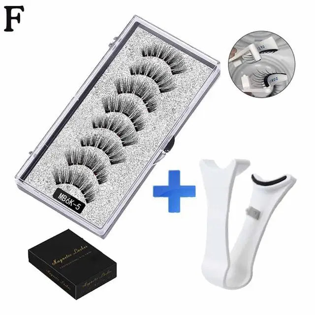 Natural Magnetic 3D Eyelashes by LAQTA, showcasing full, voluminous false eyelashes with magnetic strips for easy application.