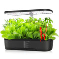 LAQTA 12 Pods Hydroponics Growing System with plant pods and nutrient reservoir for indoor vegetable and herb gardening