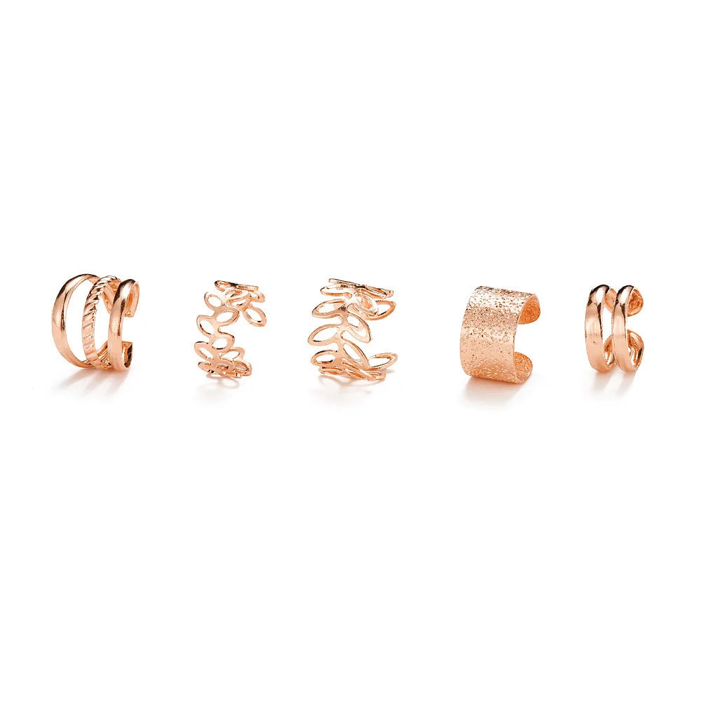 LAQTA Set Retro Multi-element Leaf jewelry piece with intricate leaf designs and multi-element accents.