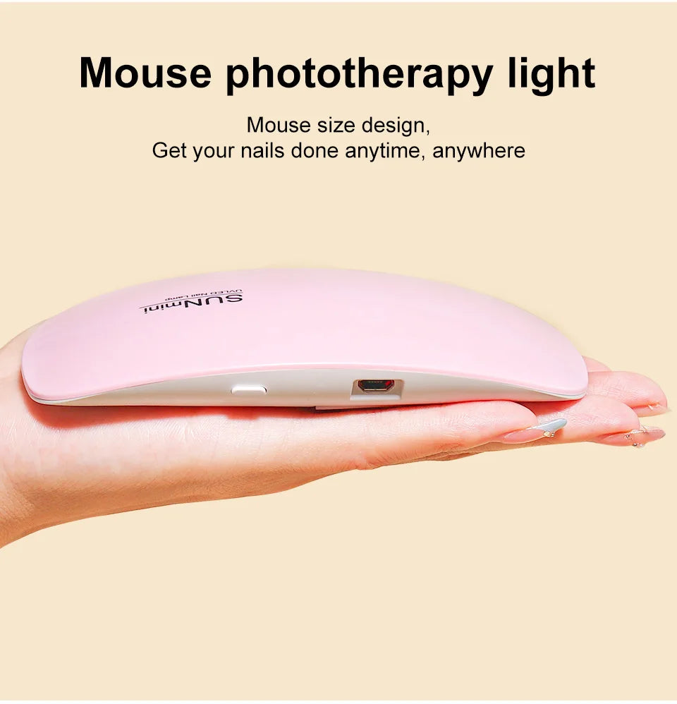 LAQTA portable nail dryer with compact design and LED drying lights for quick, efficient at-home or on-the-go nail drying.