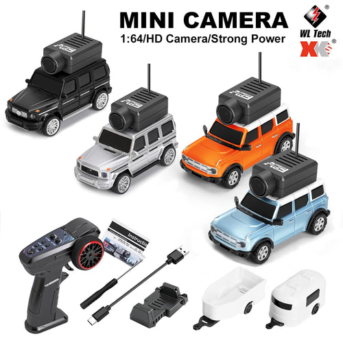 LAQTA 1/64 mini RC car with 720P FPV camera, small remote-controlled vehicle with camera for aerial footage and racing.