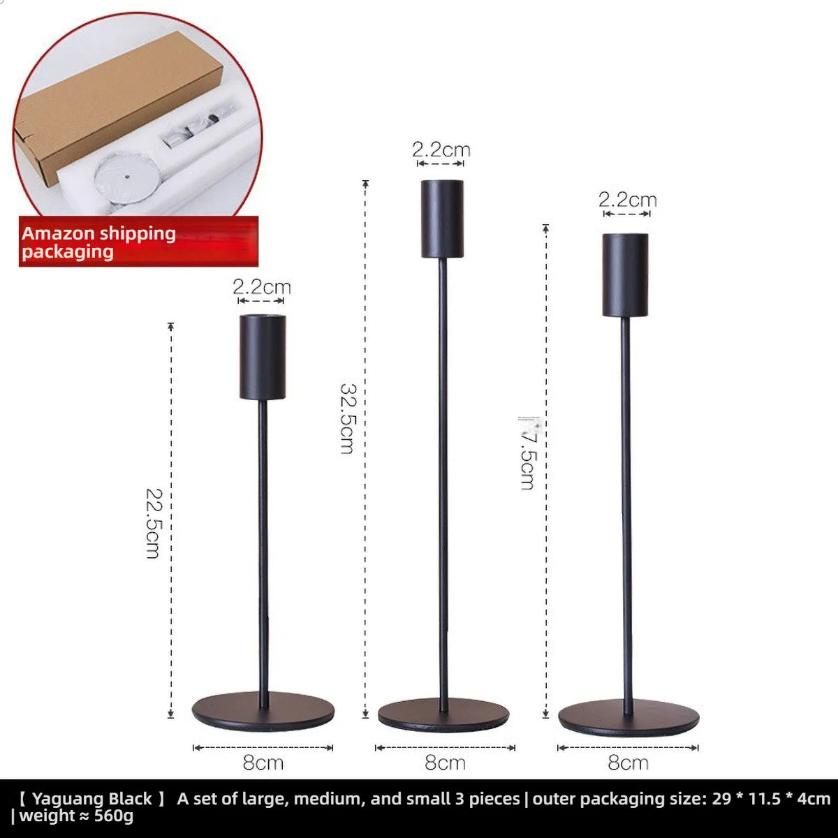 Elegant gold candlestick holder with a classic design, perfect for decorative tabletop display.