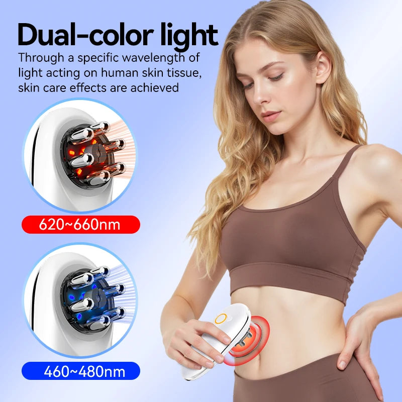 LAQTA Body Sculpting Machine showing sleek design with control panel and applicators for contouring and fat reduction.