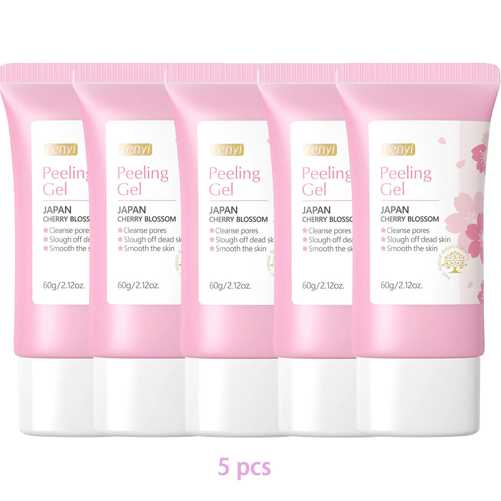 LAQTA Face Deep Cleaning Exfoliating Gel in a clear tube, showing its gel texture and gentle exfoliating ingredients.
