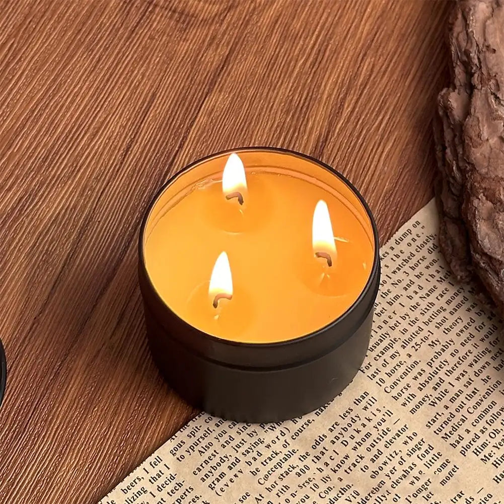 LAQTA 36 Hour Emergency Candle burning with a steady flame, designed for reliable long-lasting light during power outages.