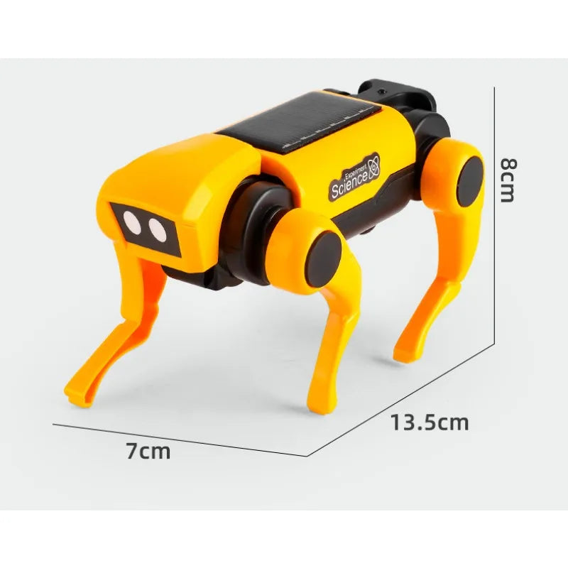 LAQTA Robot Dog Science Experiment Kit with assembled robot dog and science tools on a white background