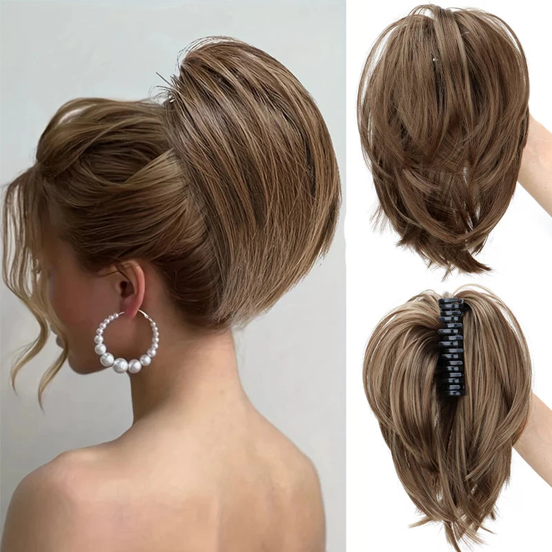 LAQTA messy bun hair clip for women, stylish hair accessory with a secure clip for easy updos and casual hair styling.