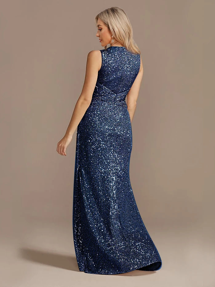 Elegant evening dress by LAQTA featuring a sleek silhouette, intricate details, and luxurious fabric for formal occasions.