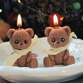 LAQTA Cute Scarf Teddy Bear Scented Candle with cozy scarf design and warm aroma, perfect for home decor and relaxation.