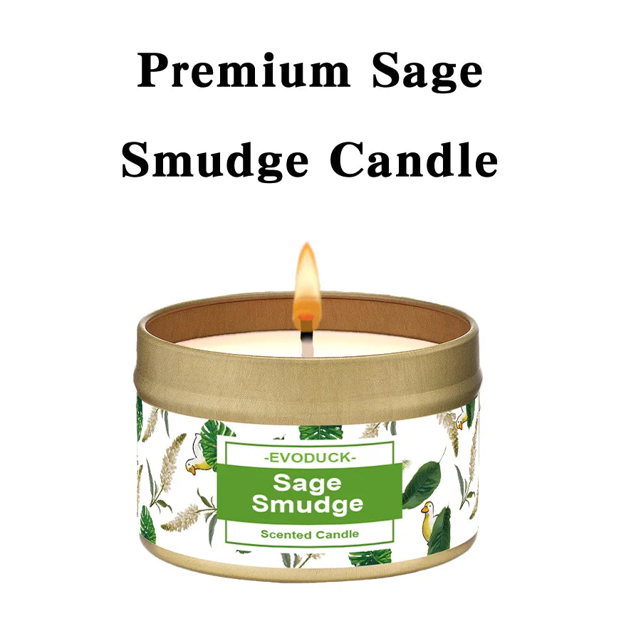 LAQTA Palo Santo scented candle in a glass jar with a wooden lid, featuring warm, natural wood aroma and minimalist design.