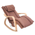 LAQTA electric rocking massage chair with padded upholstery and built-in controls, designed for relaxation and full-body massage.