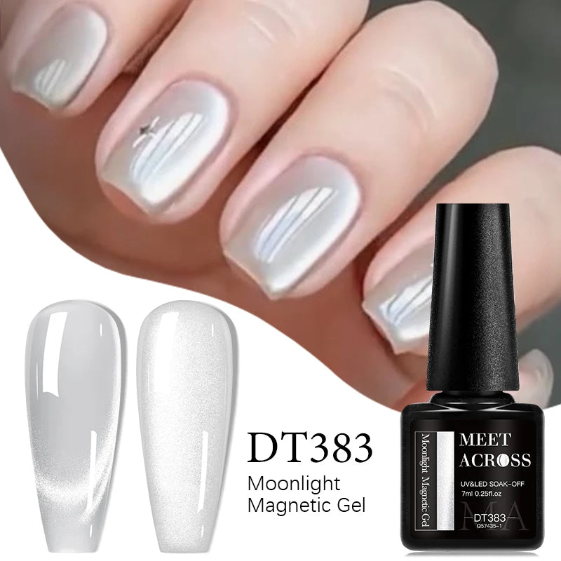 7ml LAQTA Cat Magnetic Gel Nail in a sleek black container, showcasing the gel's smooth texture and magnetic applicator.